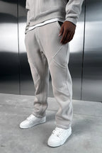 Grey Contrast Stitch Tracksuit Set (Hoodie + Joggers) | Pre Black Friday Offer