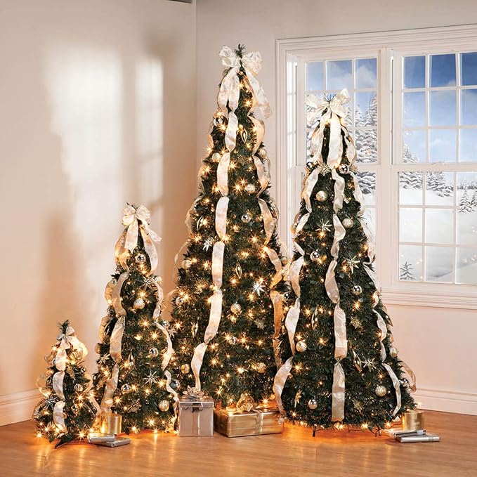 Retractable Christmas Tree (decorated and illuminated) - PRE BLACK FRIDAY